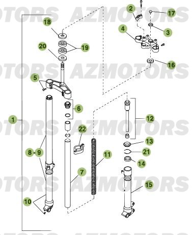 Fourche BETA Pièces Beta RR 50 STANDARD - 2009-2008