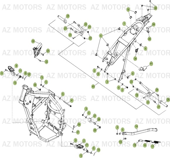 ACCESSOIRES DU CHASSIS BETA Pièces RR Enduro 50 STD 2012