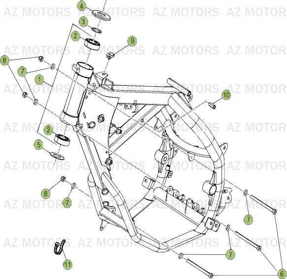 CHASSIS BETA Pièces RR Enduro 50 STD 2012