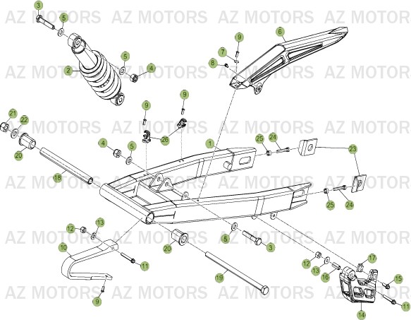 Fourche Arriere   Suspension Ar BETA Pièces Beta RR 50 STANDARD - 2013-2012