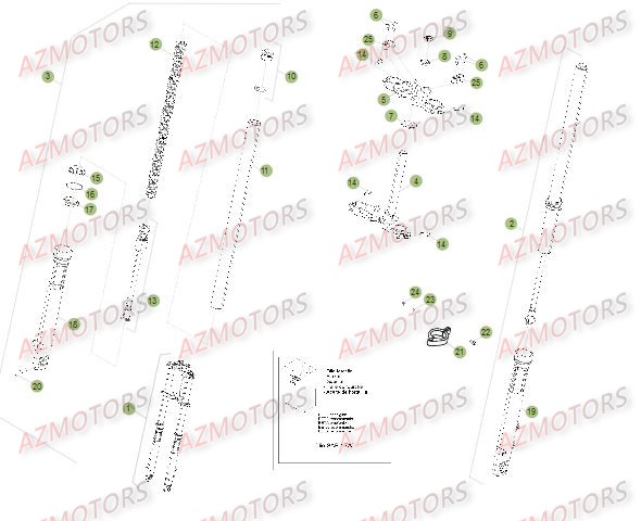 FOURCHE DU No SERIE 200876 A 201251 BETA 50 RRSTD 12