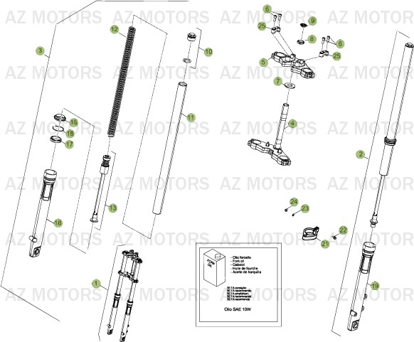 FOURCHE Du No De SERIE 201252 a 299999 BETA 50 RRSTD 12