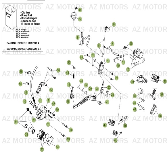 FREINS Du No SERIE 200001 a 200100 BETA 50 RRSTD 12