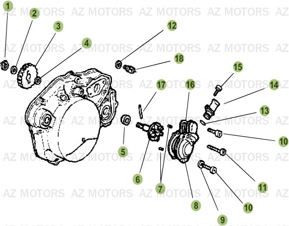 INSTALLATION DE REFROIDISSEMENT BETA Pièces RR Enduro 50 STD 2012