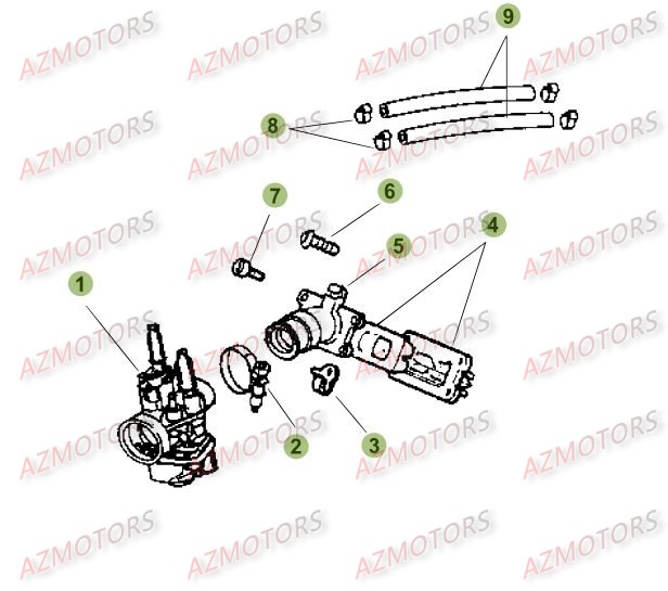 Carburateur BETA Pièces Beta RR 50 STANDARD - 2015