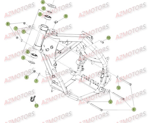 CHASSIS BETA Pièces RR Enduro 50 STD 2015 2014