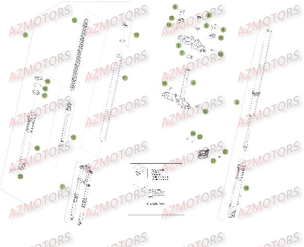 Fourche Du No Serie 200876 A 201251 BETA Pièces Beta RR 50 STANDARD - 2015