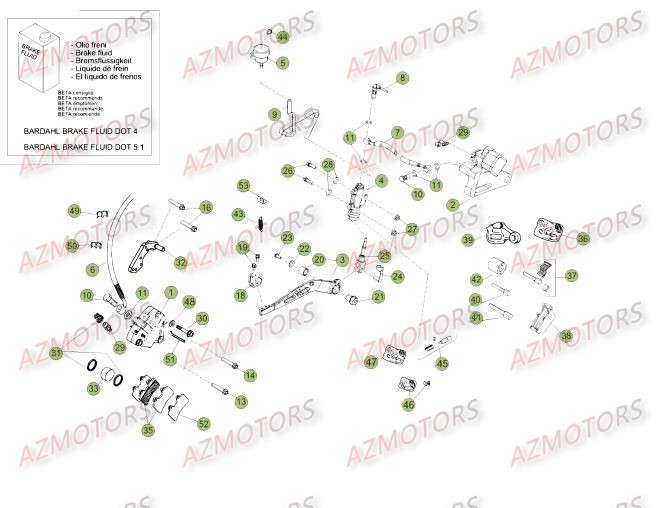 FREINS DU No SERIE 200001 A 200100 pour 50-RRSTD-15