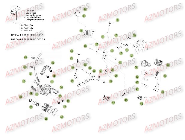 FREINS DU No SERIE 201252 A 299999 pour 50-RRSTD-15