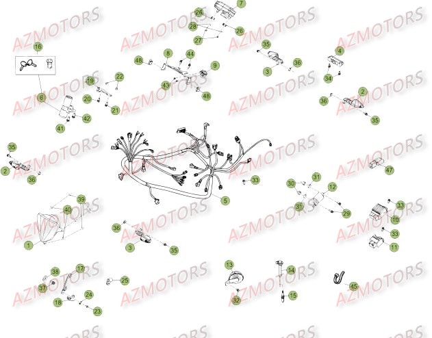 Installation Electrique Du No Serie 200001 A 200956 BETA Pièces Beta RR 50 STANDARD - 2015