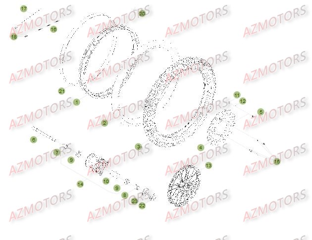 ROUE AVANT DU No DE SERIE 201252 A 299999 pour 50-RRSTD-15