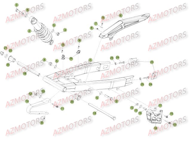 Suspension Arriere BETA Pièces Beta RR 50 STANDARD - 2015