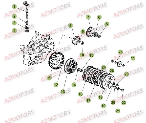 Transmission Principale   Embrayage BETA Pièces Beta RR 50 STANDARD - 2015