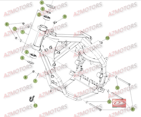 CHASSIS BETA Pièces RR Enduro 50 STD 2016