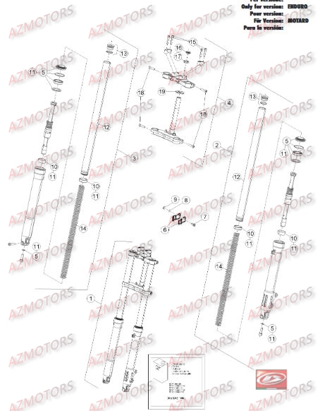 Fourche BETA Pièces Beta RR 50 STANDARD - 2016