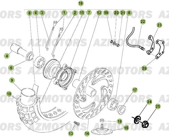 Roue Avant BETA Pièces Beta RR 50 STANDARD - 2010-2011