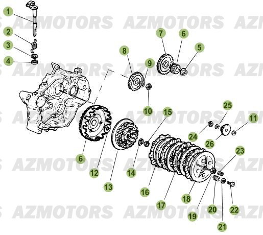 Transmission   Embrayage BETA Pièces Beta RR 50 STANDARD - 2010-2011