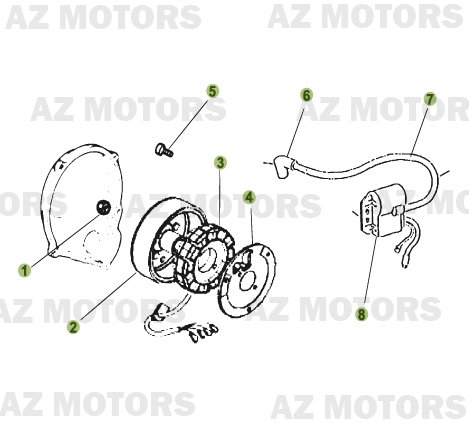 Allumage AZMOTORS Pièces Beta RR 50 MOTARD - 2008