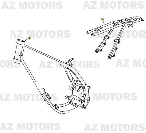 Chassis AZMOTORS Pièces Beta RR 50 MOTARD - 2008