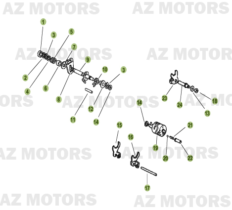 Commande Boite A Vitesses AZMOTORS Pièces Beta RR 50 MOTARD - 2008