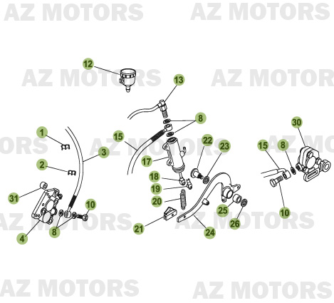 FREINS AZMOTORS 50 SM 08