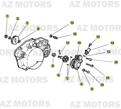 Installation De Refroidissement 2 AZMOTORS Pièces Beta RR 50 MOTARD - 2008