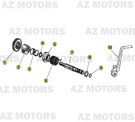 Kick Starter AZMOTORS Pièces Beta RR 50 MOTARD - 2008