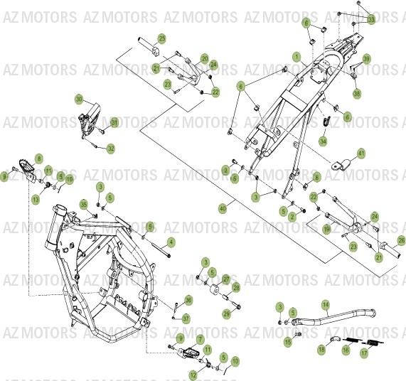 ACCESSOIRES DU CHASSIS BETA Pièces BETA RR 50 MOTARD [2013-2012]