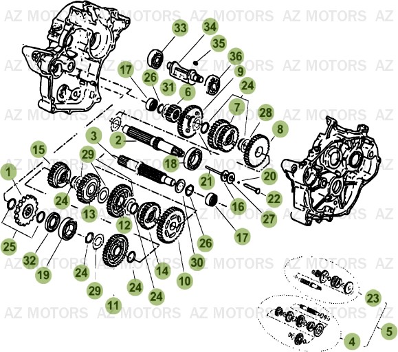 Boite A Vitesses BETA Pièces Beta RR 50 MOTARD - 2014-2013-2012
