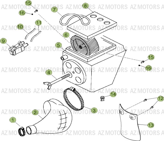 Boitier Du Filtre BETA Pièces Beta RR 50 MOTARD - 2014-2013-2012