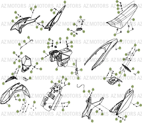 Carenages   Reservoir   Selle BETA Pièces Beta RR 50 MOTARD - 2014-2013-2012