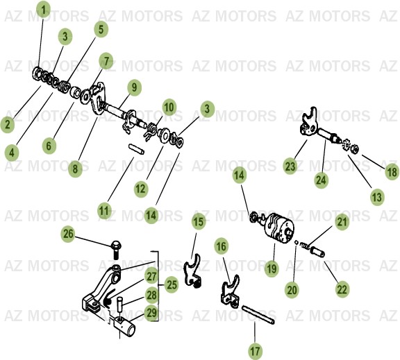 Commande Boite A Vitesses BETA Pièces Beta RR 50 MOTARD - 2014-2013-2012