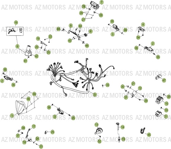 Installation Electrique BETA Pièces Beta RR 50 MOTARD - 2014-2013-2012