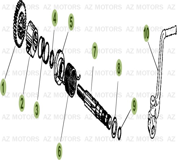Kick   Starter BETA Pièces Beta RR 50 MOTARD - 2014-2013-2012