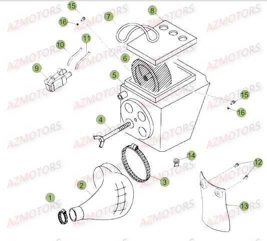 Boitier Du Filtre BETA Pièces Beta 50 Motard STANDARD - 2015
