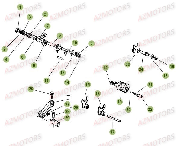 Commande Boite A Vitesses BETA Pièces Beta 50 Motard STANDARD - 2015