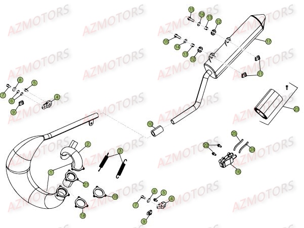 ECHAPPEMENT BETA Pièces BETA RR 50 MOTARD STD 2015