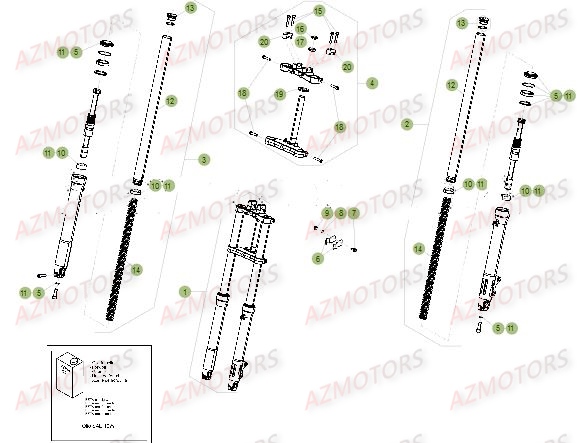 Fourche BETA Pièces Beta 50 Motard STANDARD - 2015