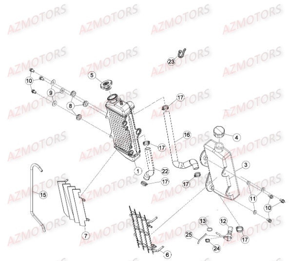 RADIATEUR BETA Pièces BETA RR 50 MOTARD STD 2015