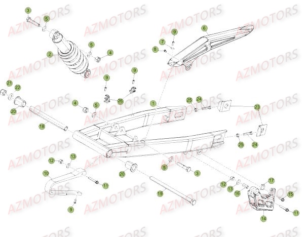 Suspension Arriere BETA Pièces Beta 50 Motard STANDARD - 2015