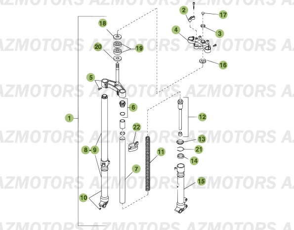 Fourche BETA Pièces Beta RR 50 MOTARD - 2006-2005