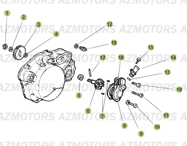 INSTALLATION DE REFROIDISSEMENT BETA Pièces BETA RR 50 MOTARD RACING [2008]