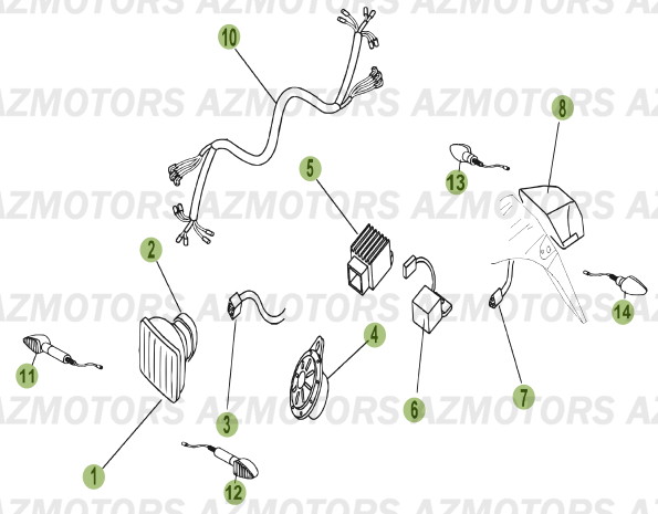 Installation Electrique BETA Pièces Beta 50 Motard RACING - 2008