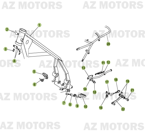 Accessoires Du Chassis BETA Pièces Beta 50 Motard STANDARD - 2009
