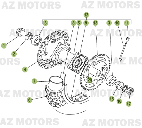 ROUE ARRIERE BETA 50 SMSTD 09