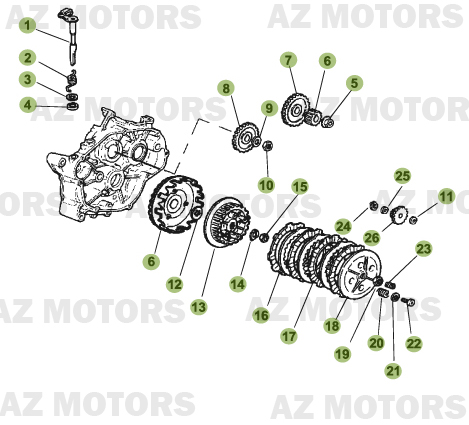 TRANSMISSION PRINCIPALE EMBRAYAGE BETA 50 SMSTD 09