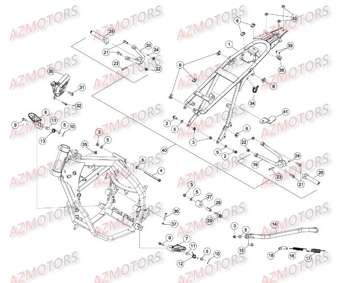 Accessoires Du Chassis BETA Pièces Beta 50 Motard STANDARD - 2013-2012