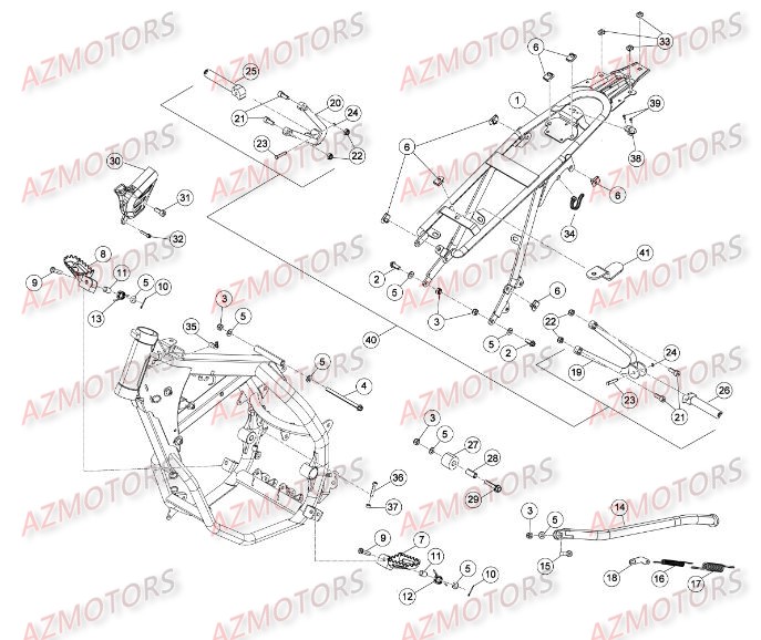 ACCESSOIRES DU CHASSIS BETA Pièces BETA RR 50 MOTARD STD [2013-2012]