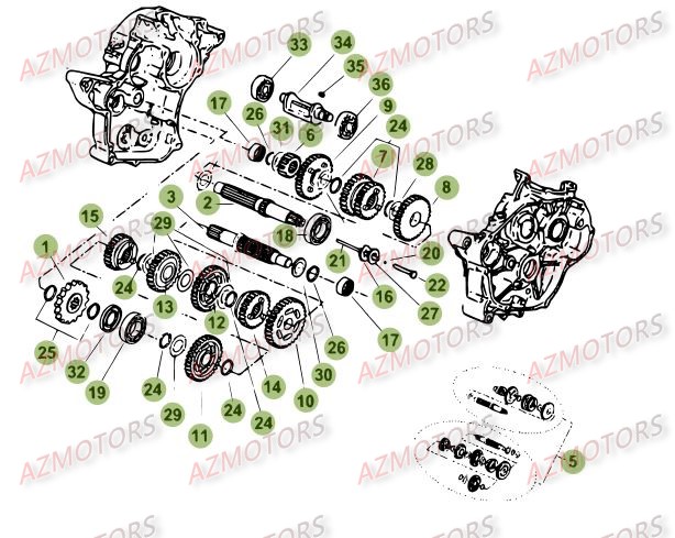 Boite A Vitesses BETA Pièces Beta 50 Motard STANDARD - 2013-2012