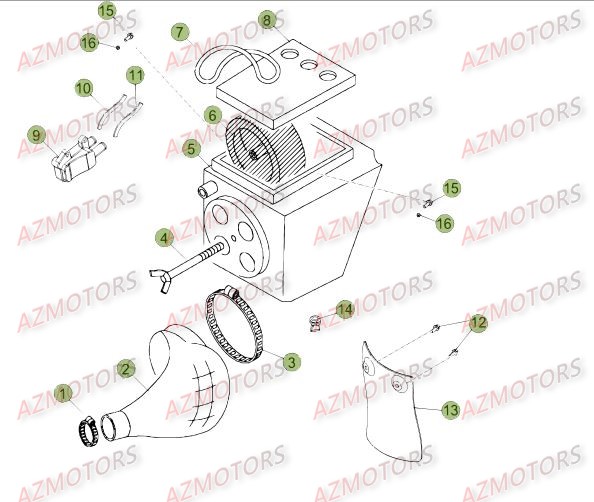 Boitier Du Filtre BETA Pièces Beta 50 Motard STANDARD - 2013-2012